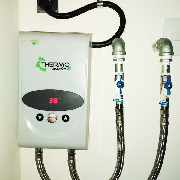 INDUPAL  Calentador eléctrico de paso para dos duchas – Thermo master