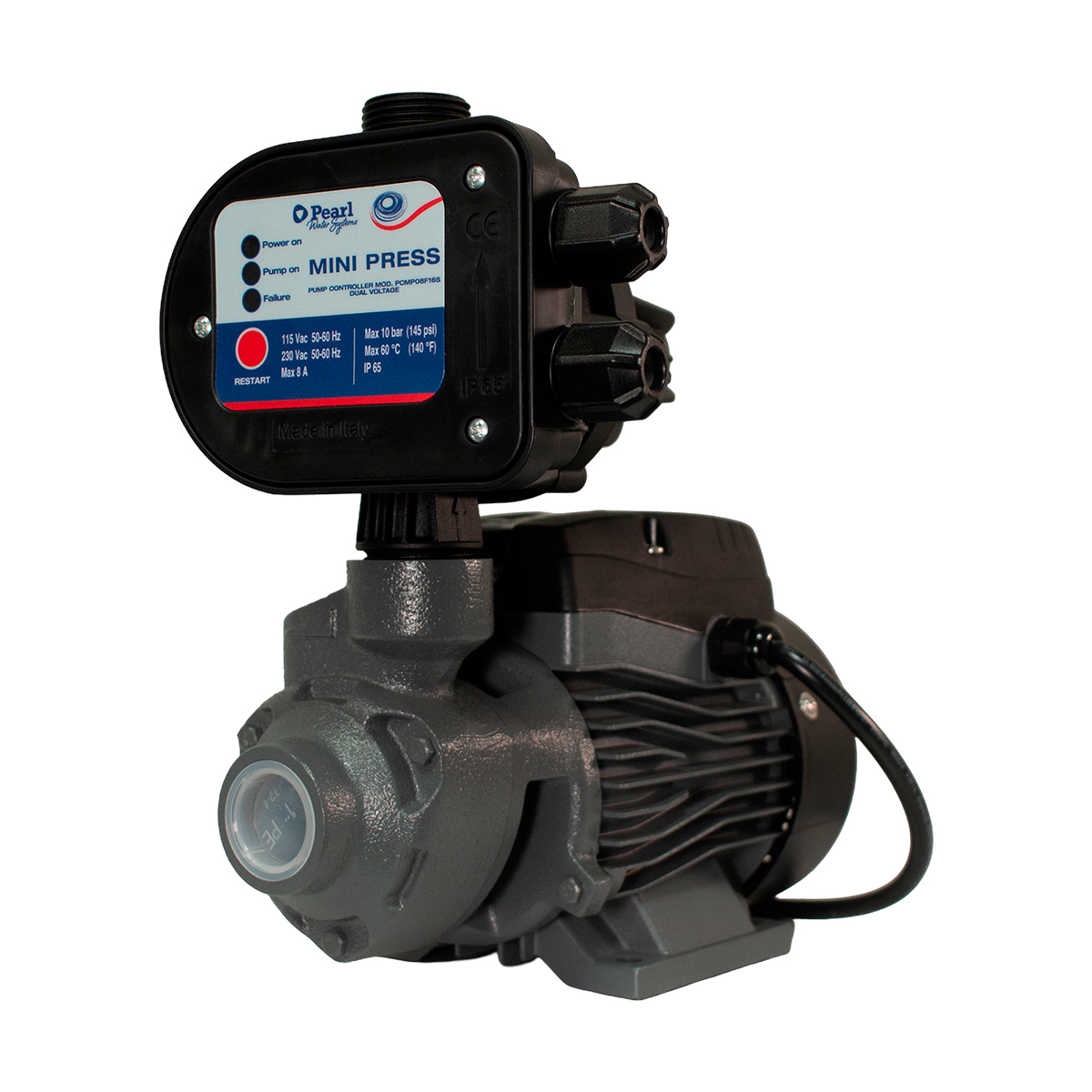 Bomba periférica 0.5hp con presurizador de 8amp | 110v