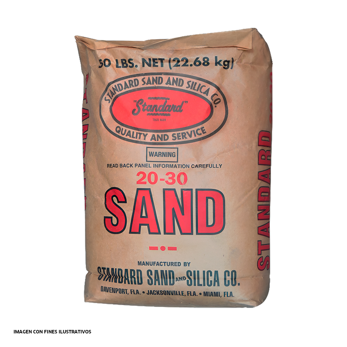 ARENA SILICA BOLSA DE 50 LIBRAS  MARCA  Srandard Sand & Silica