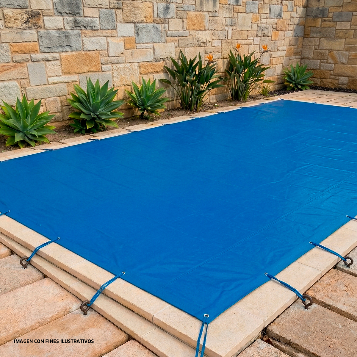 COVERTOR  PARA PISCINA AMERICANO 14"X28"    COLOR AZUL 4.27mtsX8.54mts