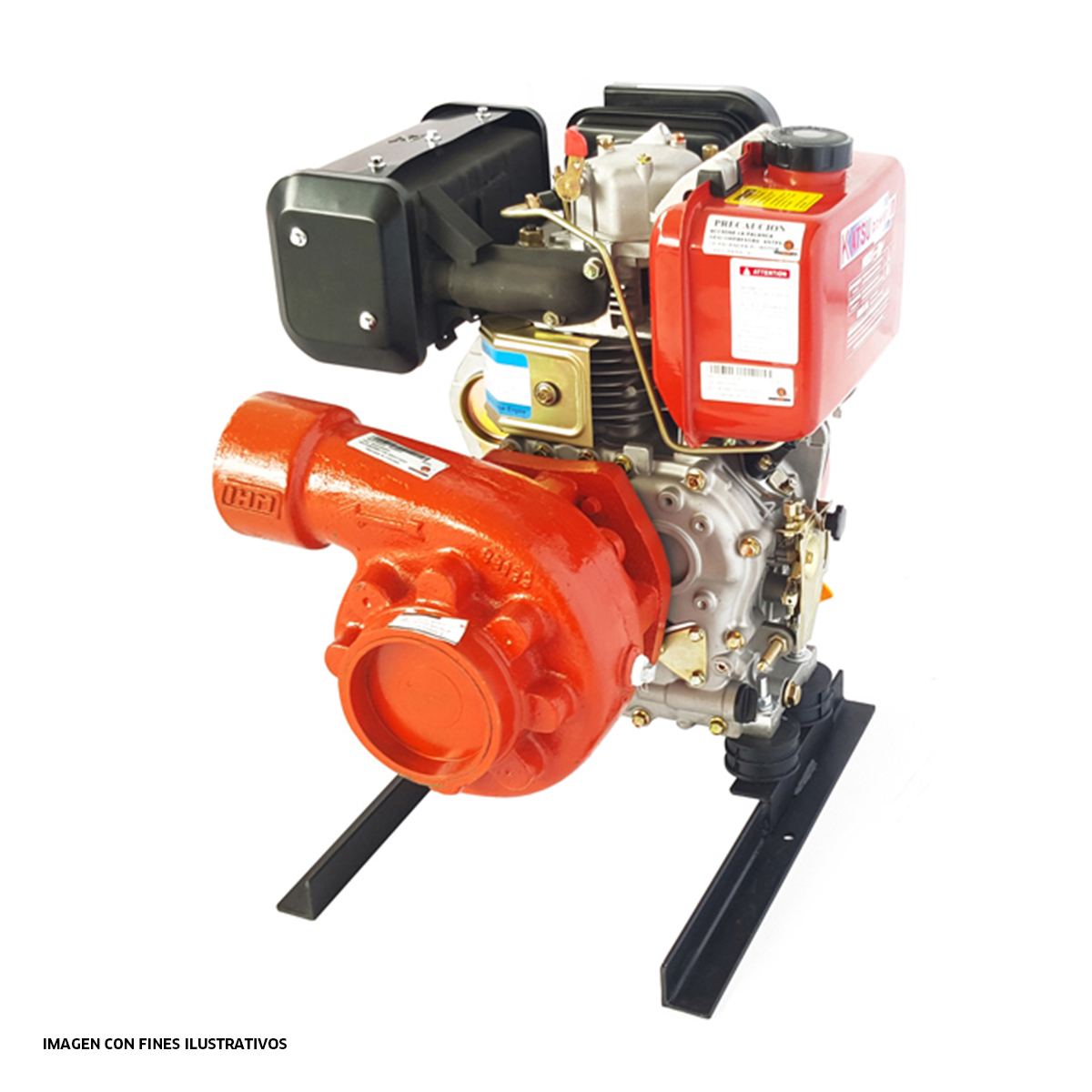 Motobomba de 13hp diesel , 3600rpm, altura máxima 28m 4X3